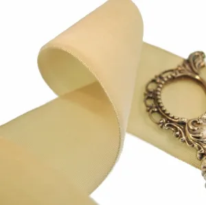 Beige Wheat Velvet Ribbon Vintage from France 50mm