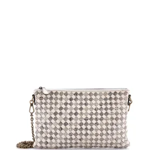 Biletto Wallet on Chain Intrecciato Checker Ayers and Leather