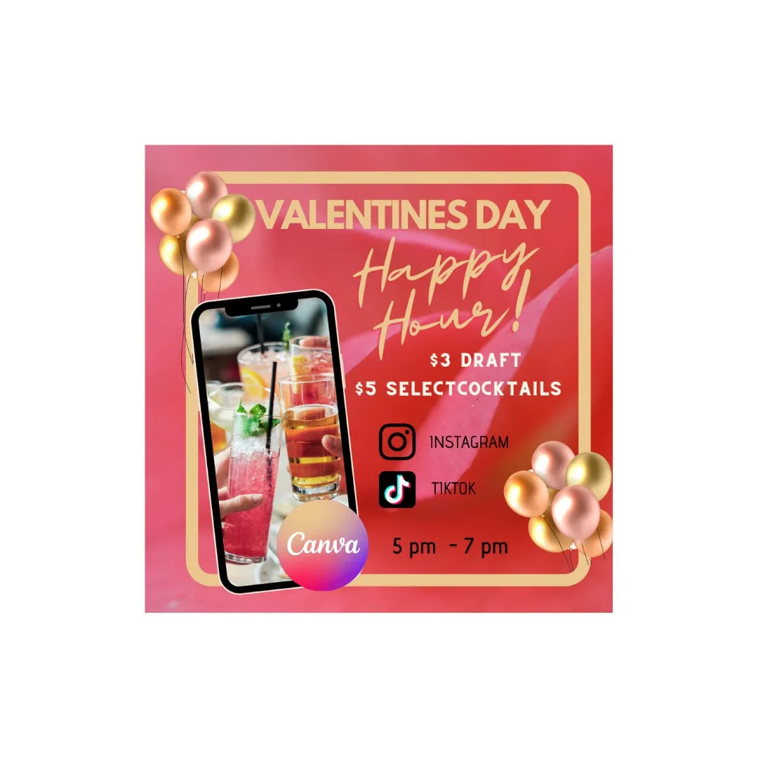 Birthday Template, DIY, Birthday Holiday Special Day Happy Hour Social Media Post, Template