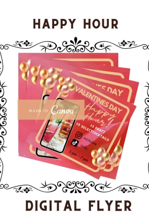 Birthday Template, DIY, Birthday Holiday Special Day Happy Hour Social Media Post, Template