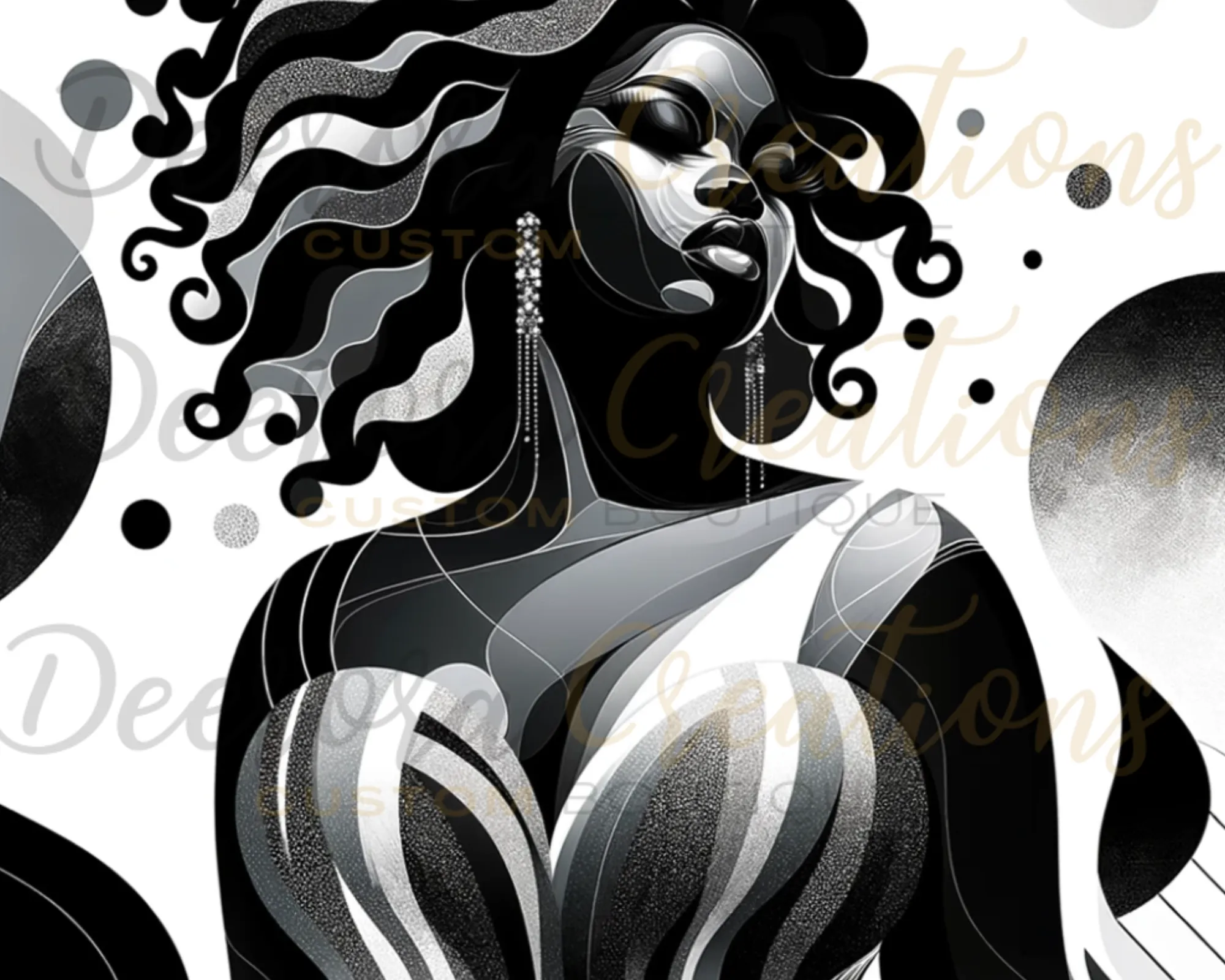 Black & White Goddess Image