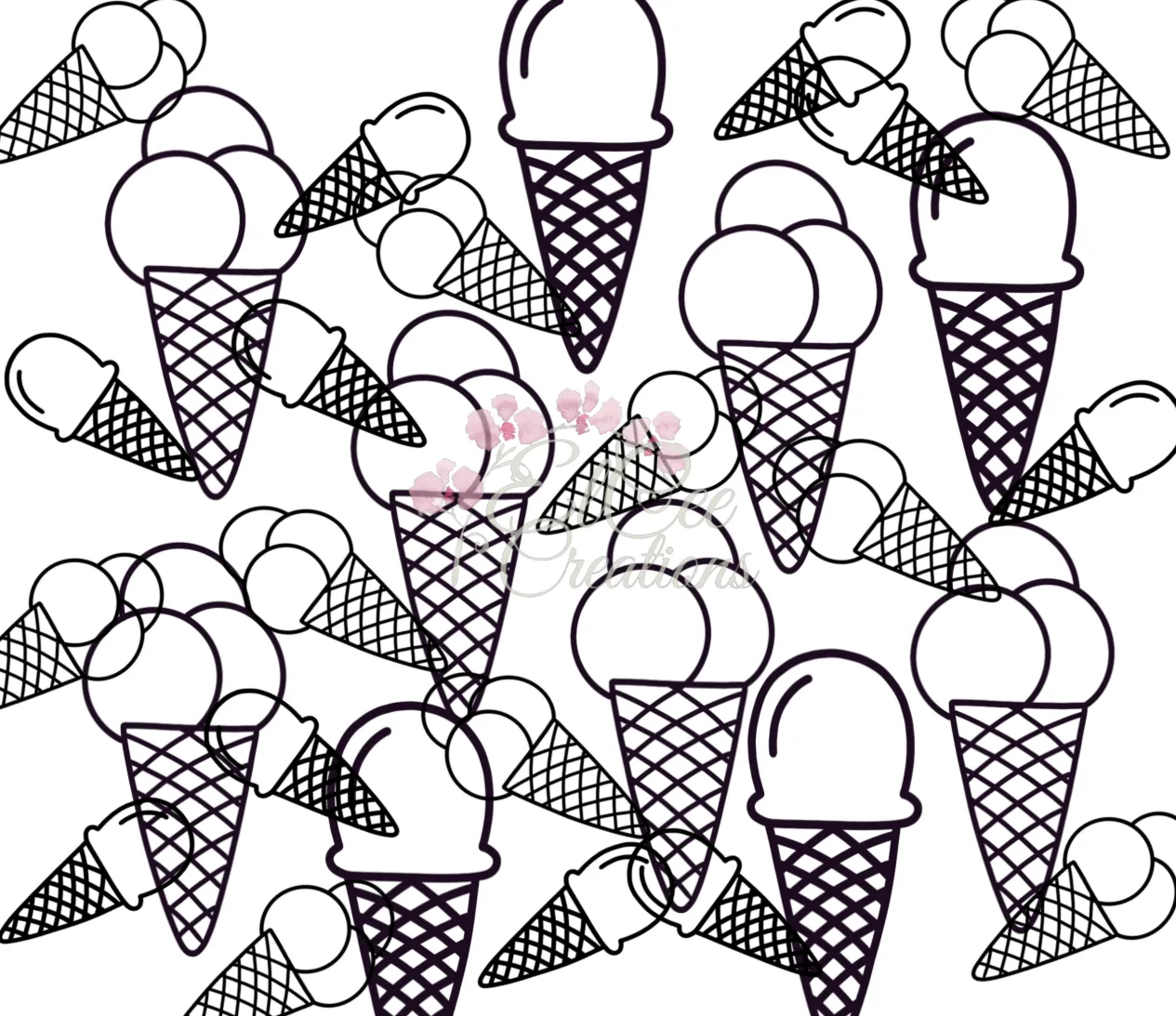 Black & White Ice Cream 20 oz Tumbler