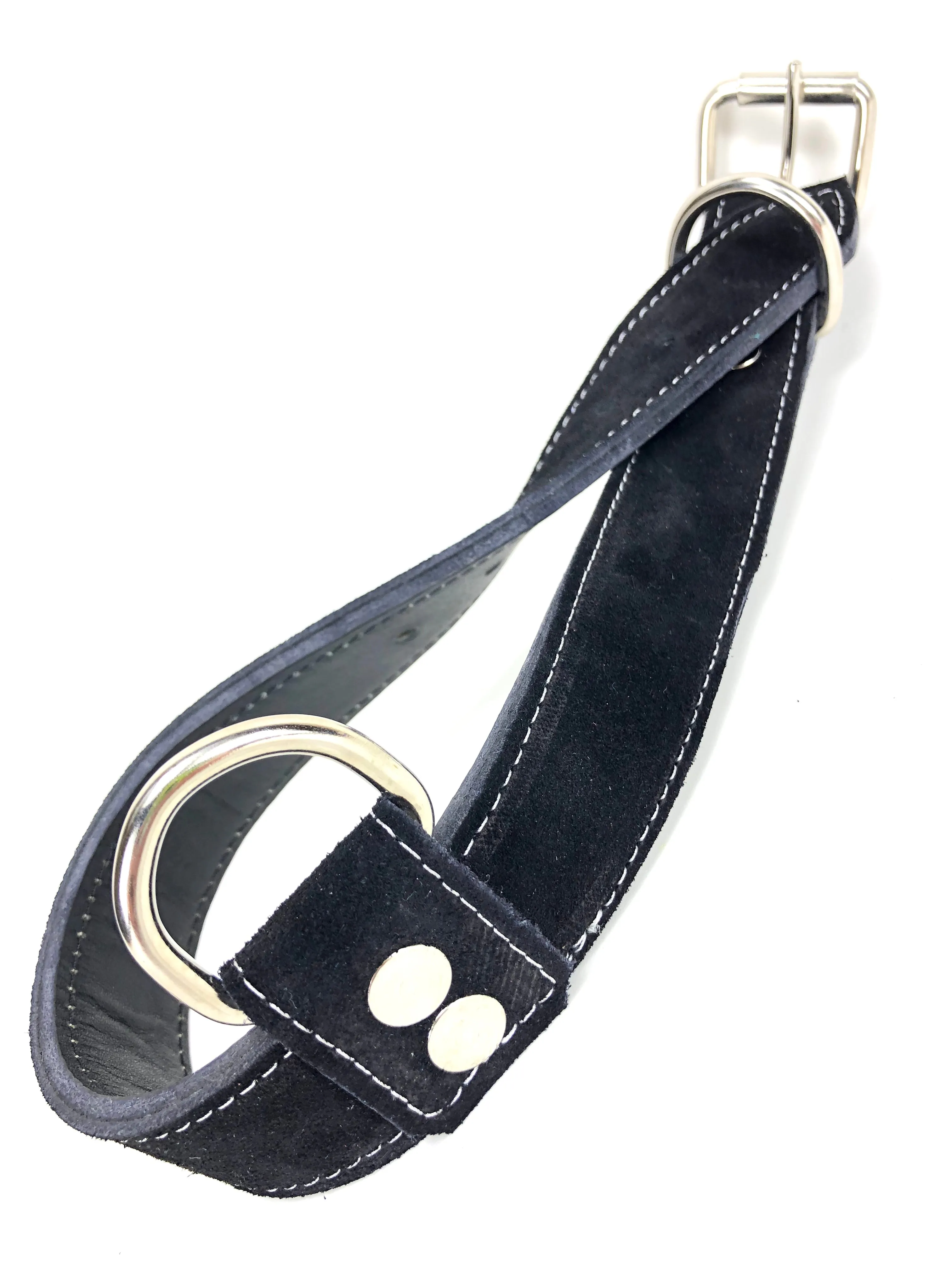 Black Suede Dog Collar DC62