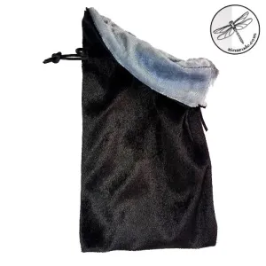 Black Velvet Bag with Silver Lining