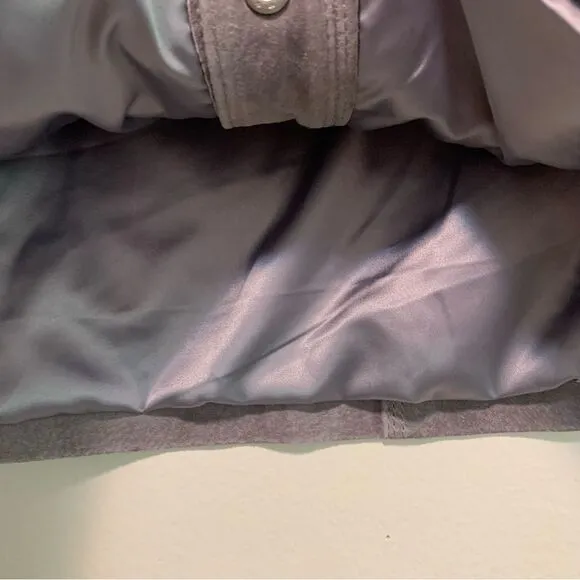 Blank NYC grey suede snap mini skirt size 30