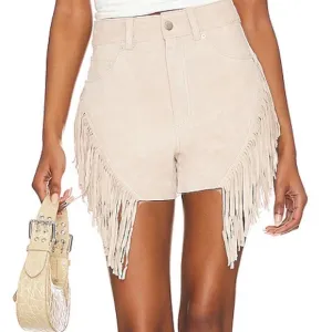 BLANKNYC Suede leather Fringe Short in Beach Walk
