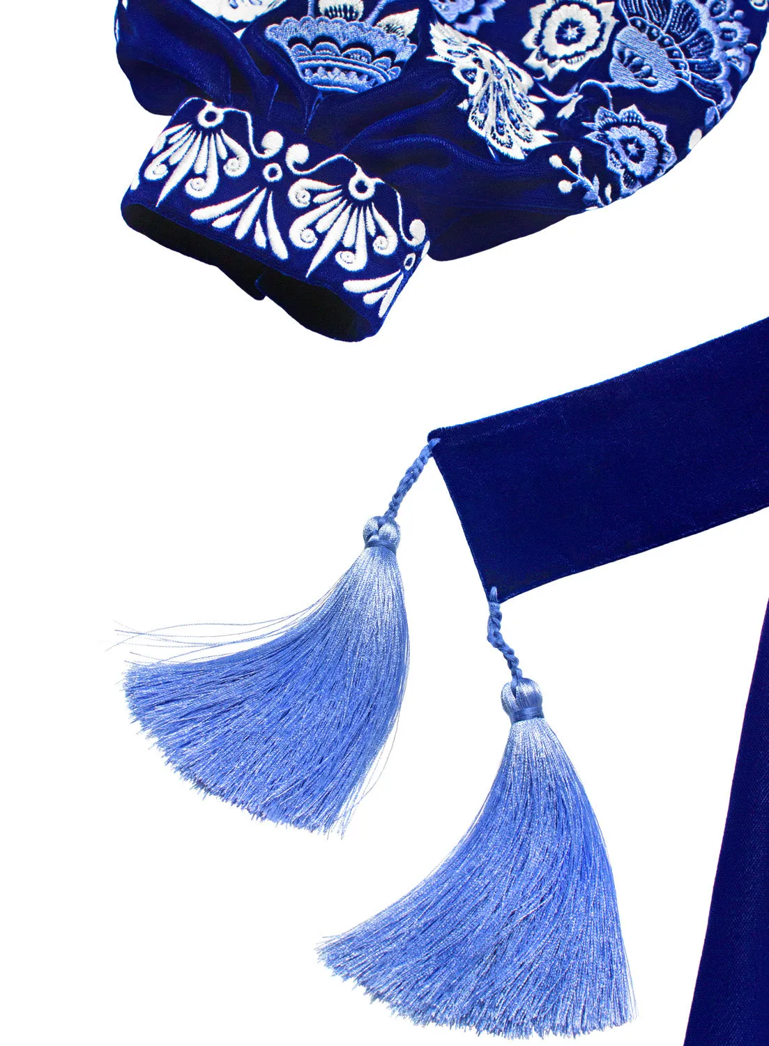 Blue Kaftan with embroidery