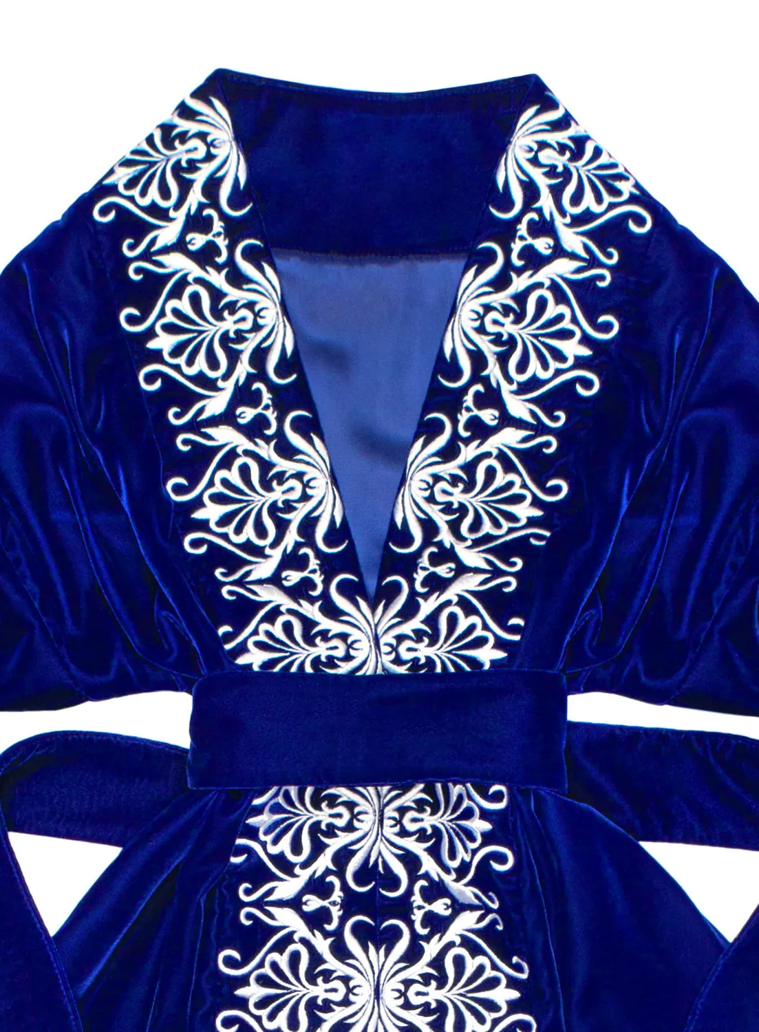 Blue Kaftan with embroidery