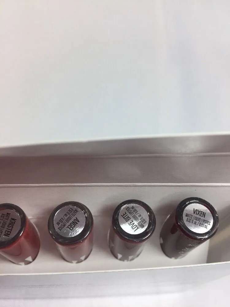 BNIB Kylie Holiday Edition Set Of 6 Mini Matte Liquid Lipstick w/Receipt Silver