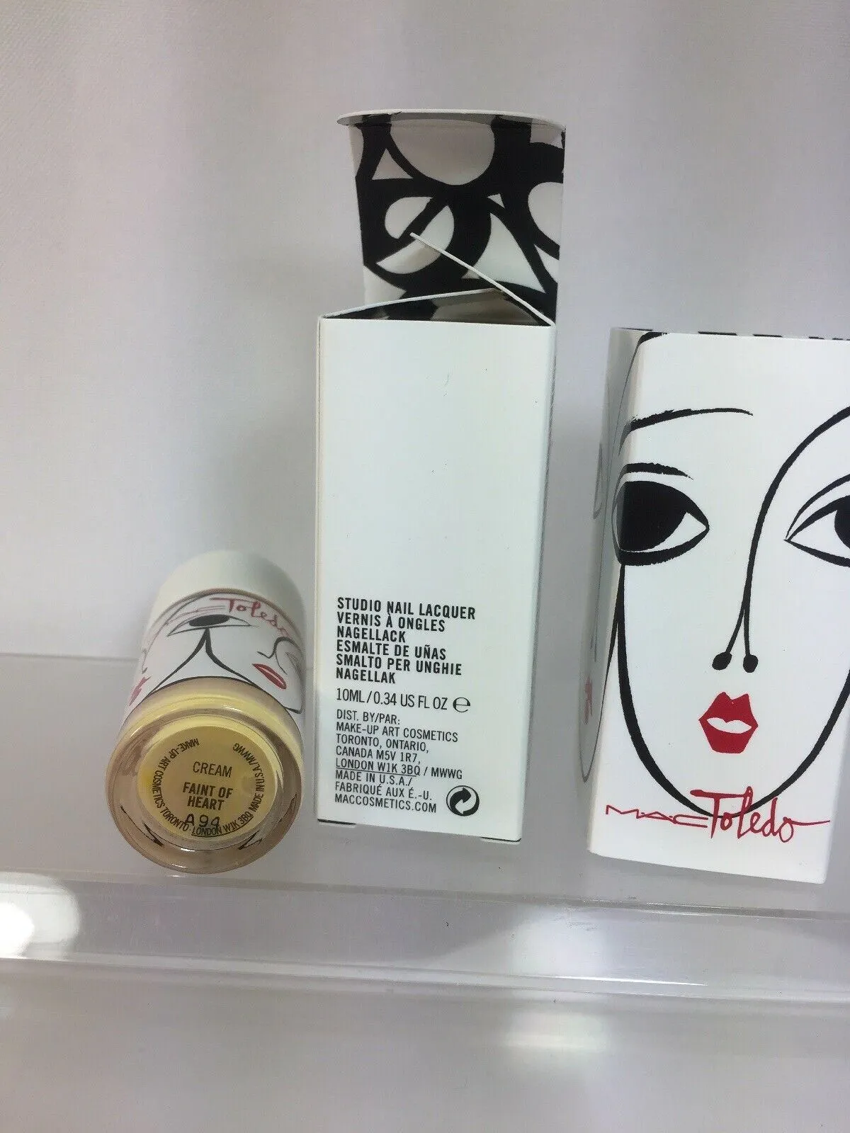 BNIB MAC Faint Of Heart Creme Studio Nail Polish Toledo  w/receipt