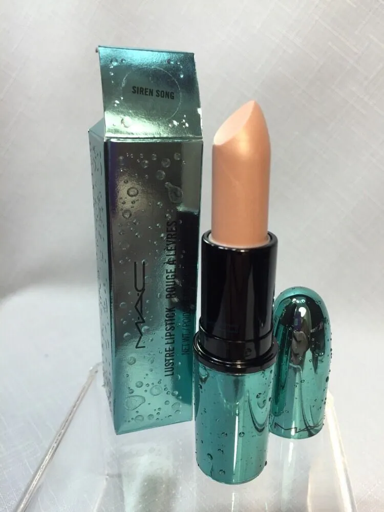 BNIB MAC Siren Song Lipstick Nude Lustre Alluring Aquatics Teal Pack w/receipt
