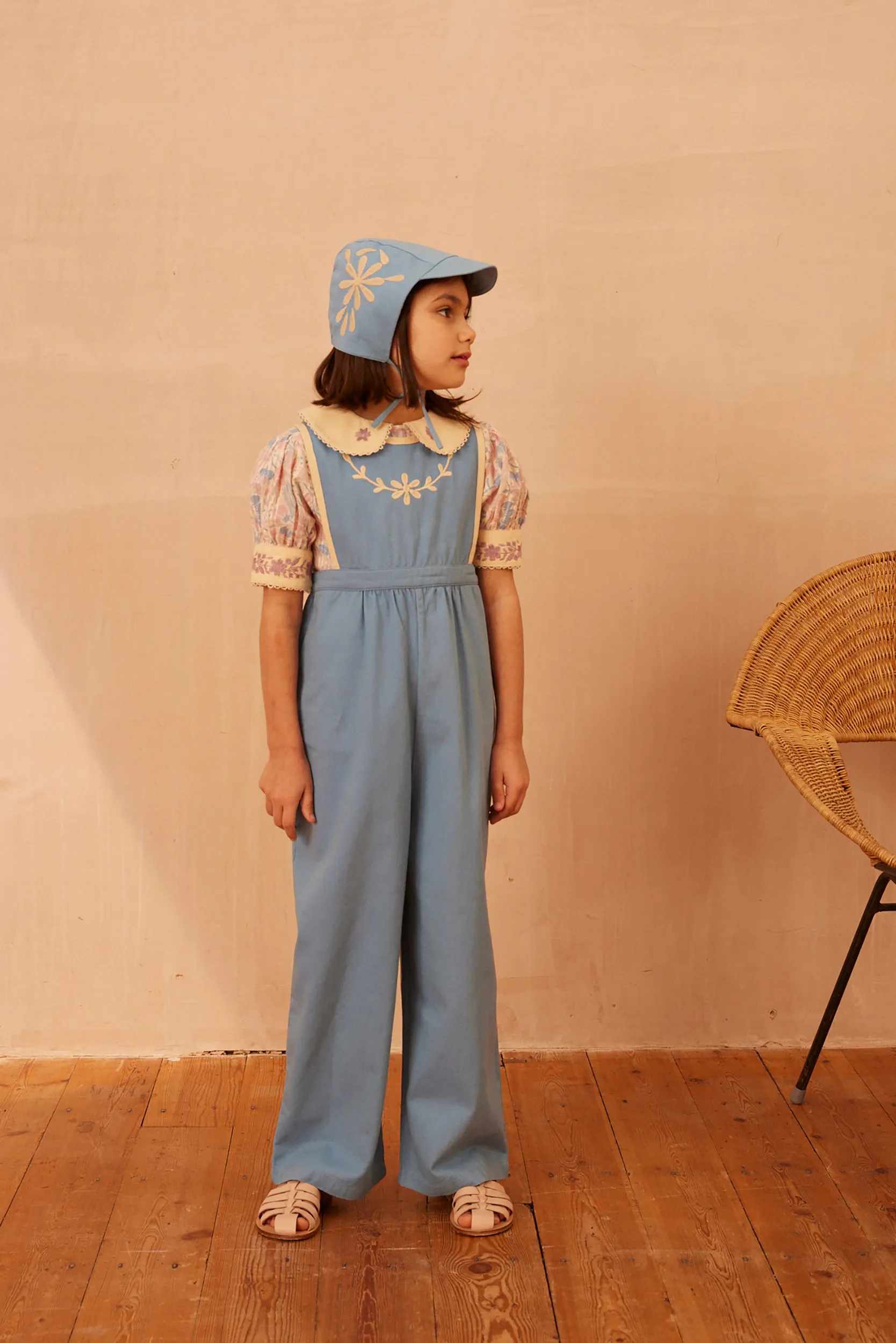 Bobbi Twill Dungaree - Cornflower (EXCLUSIVE)