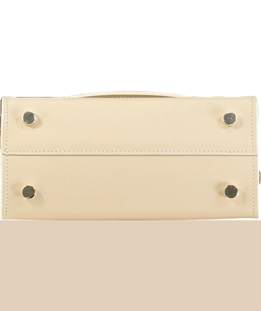 Bobbies Beige Leather Grand Ancône Clutch Bag