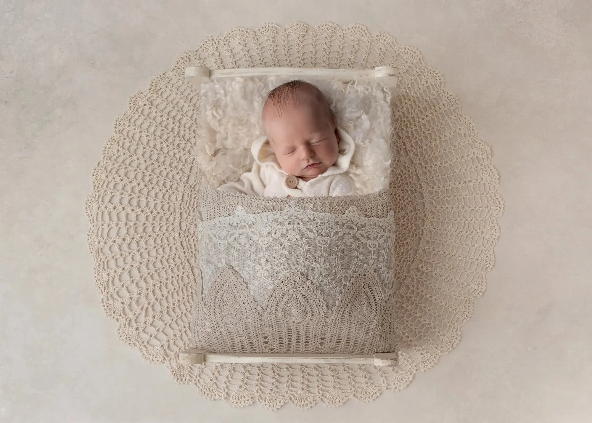 Boho Macrame Lace Bed Digital Background