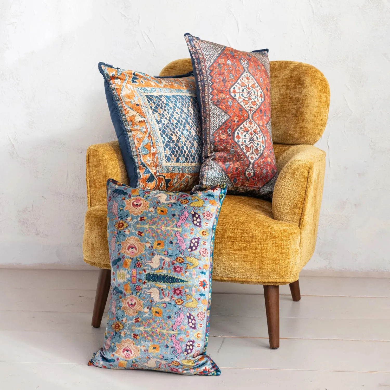 Boho Velvet Lumbar Pillow