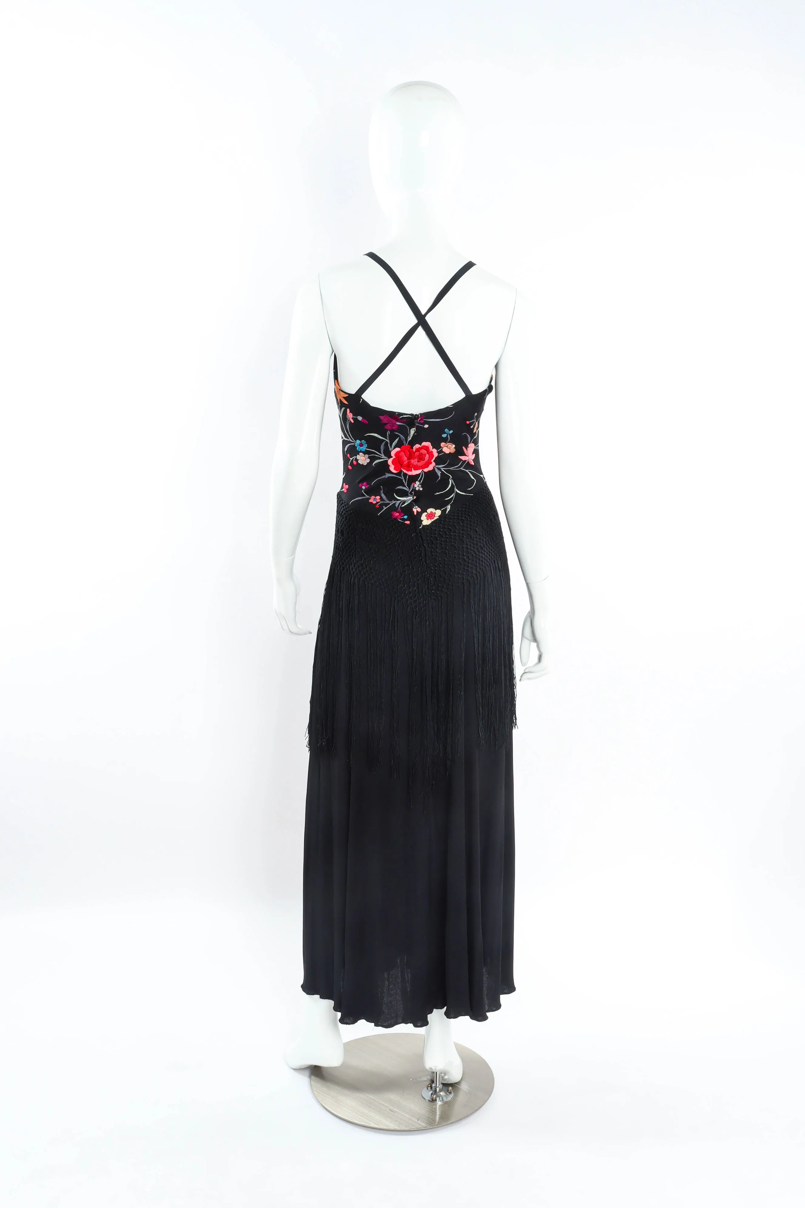 Botanical Floral Fringe Dress