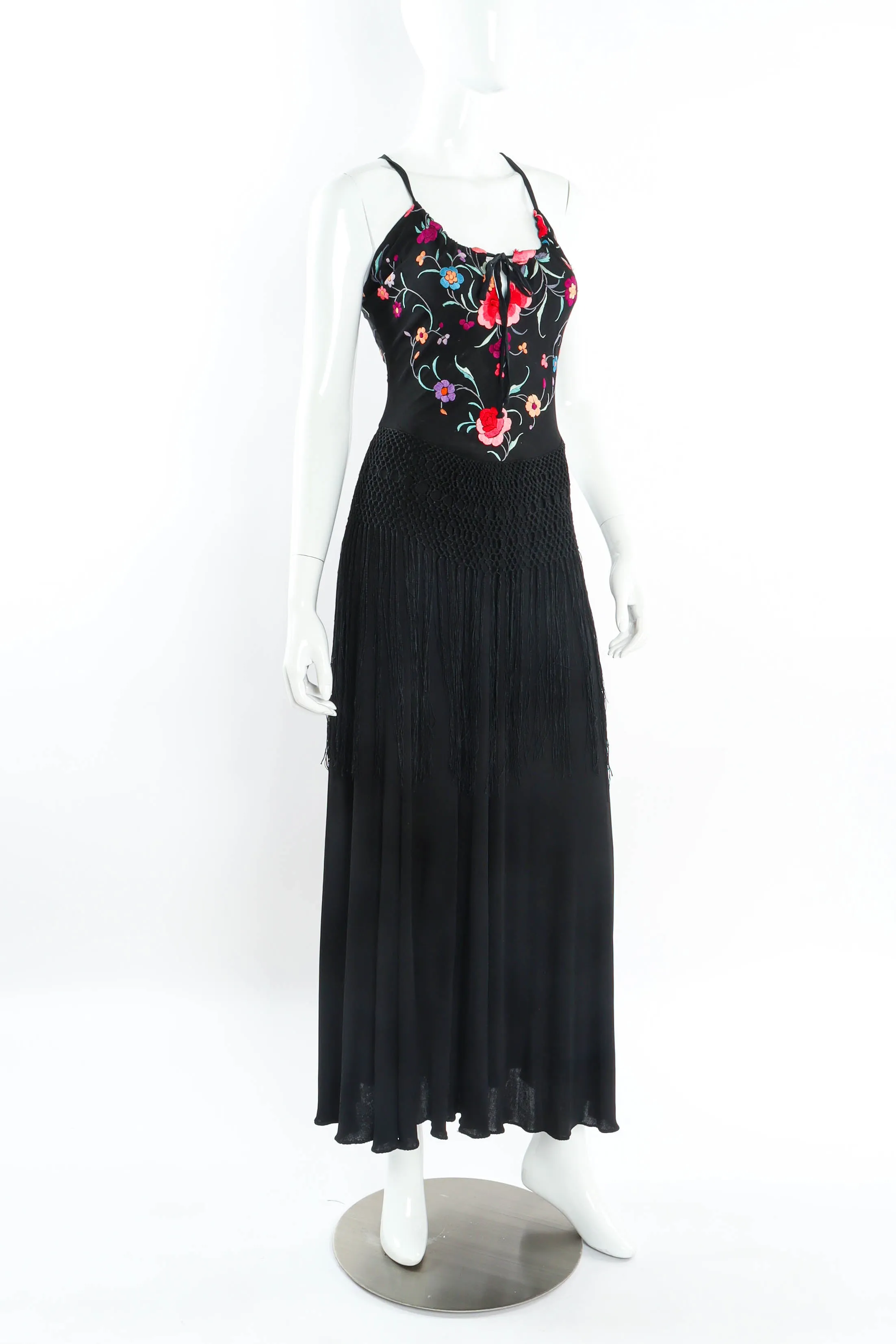 Botanical Floral Fringe Dress