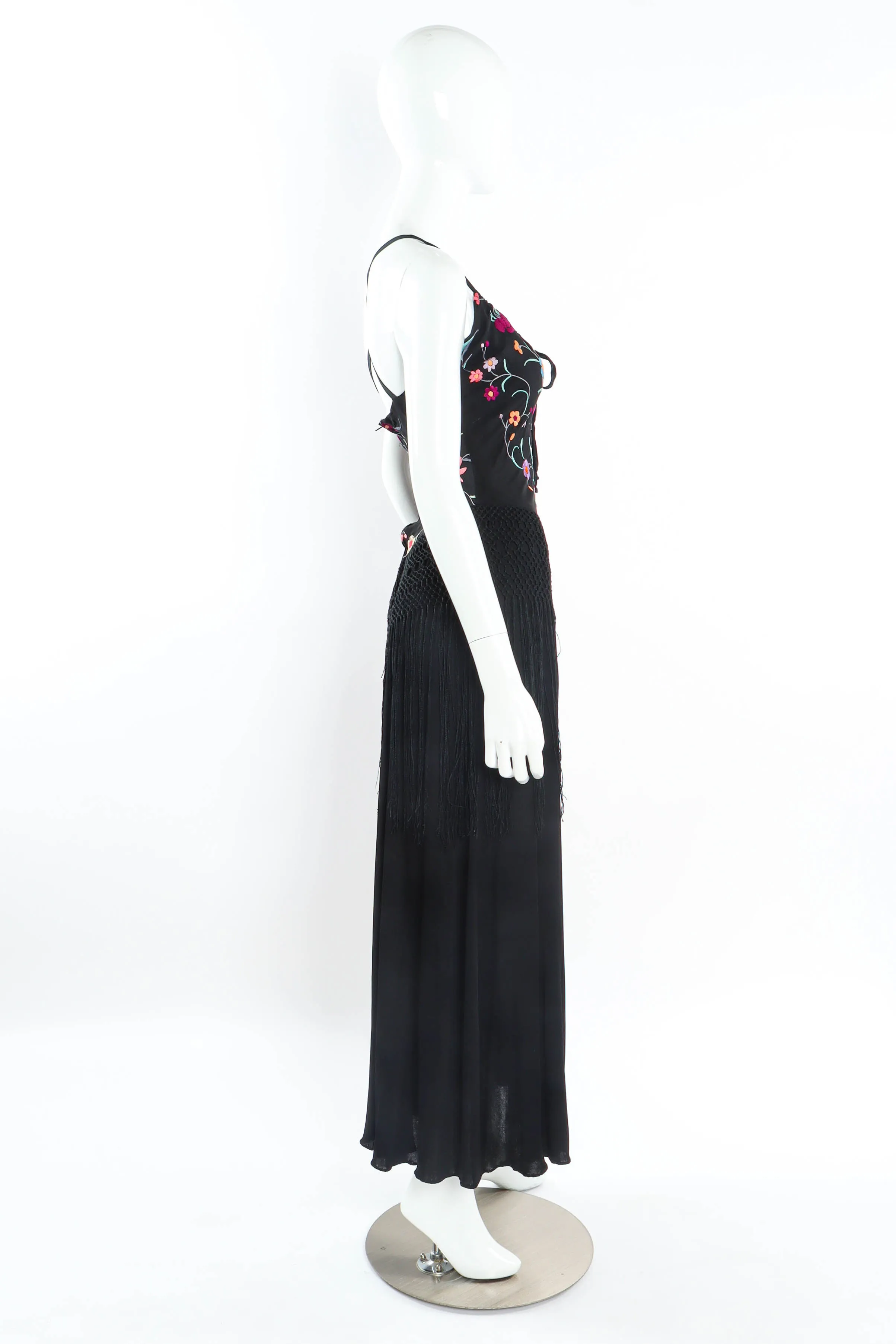 Botanical Floral Fringe Dress