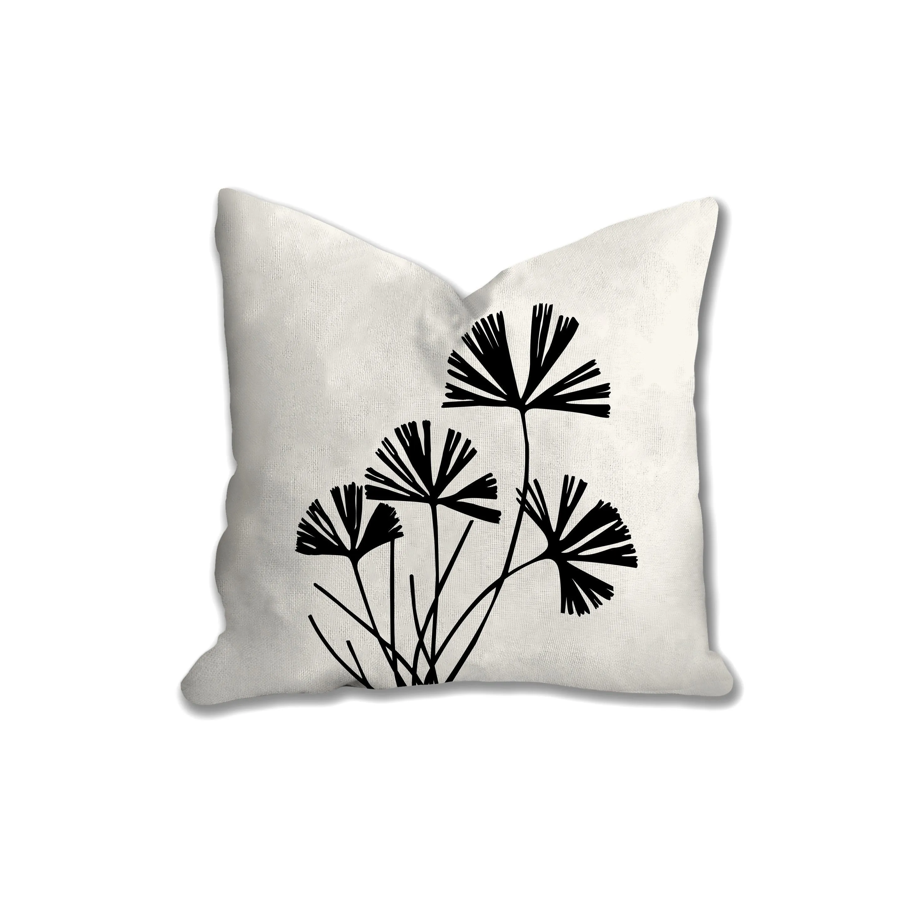 Botanical plant pillow, fern tropical pillow, Interior decor, home decor, pillow cover and insert, botanical decor, natural decor