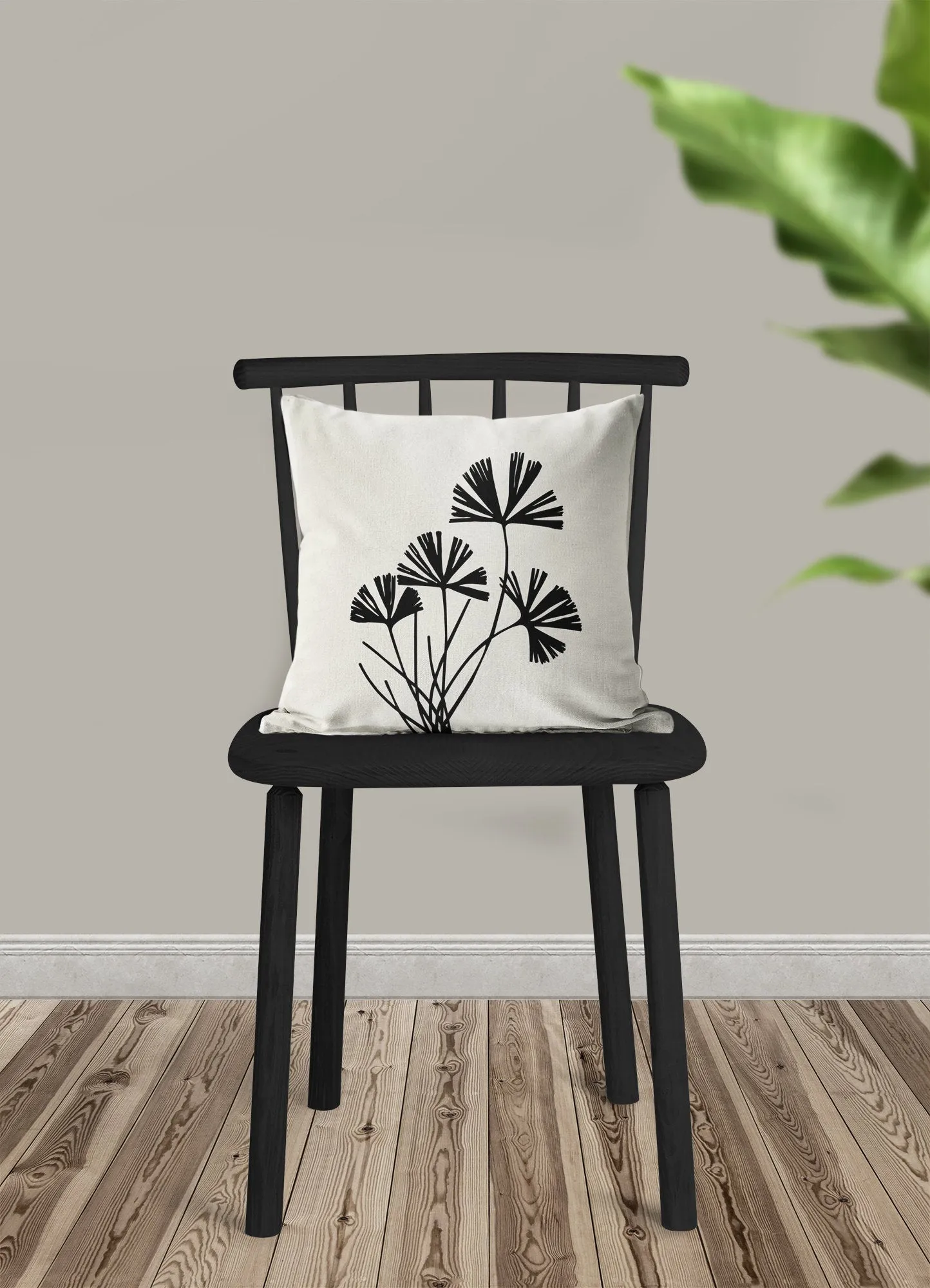 Botanical plant pillow, fern tropical pillow, Interior decor, home decor, pillow cover and insert, botanical decor, natural decor