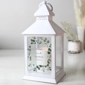 Botanical White Lantern