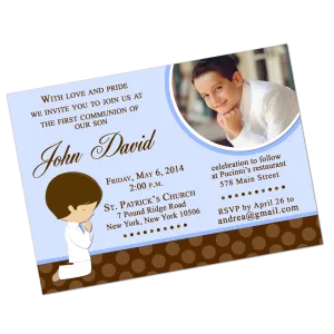 Boy Praying Digital Communion Invitation