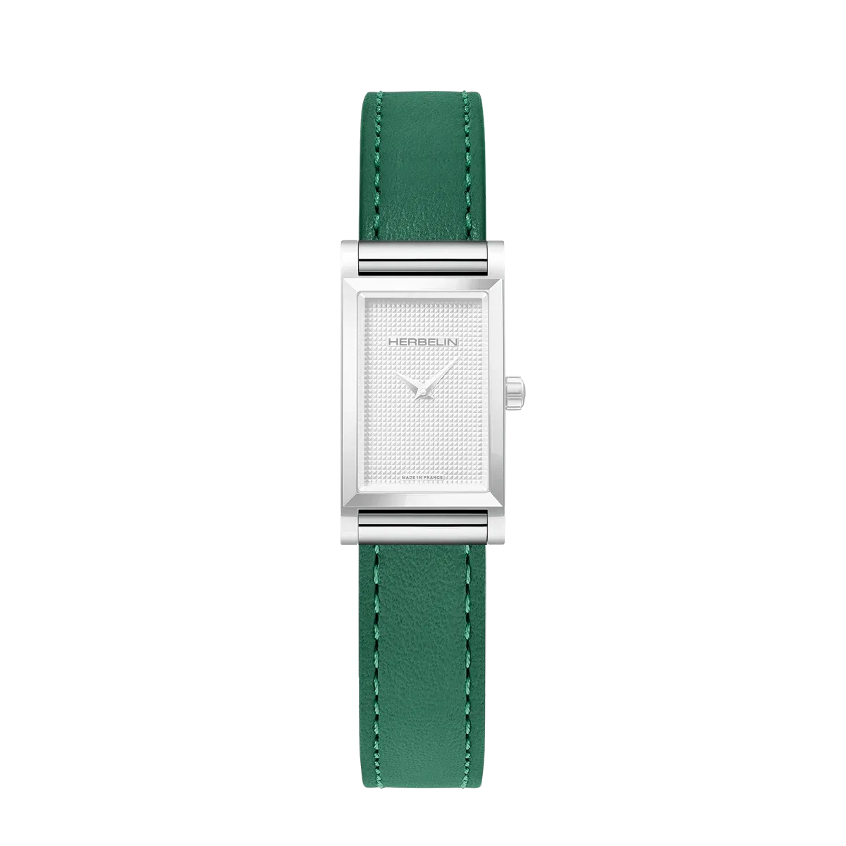 Bracelet montre Antarès Herbelin - Cuir simple vert émeraude (BRAC17048A56)