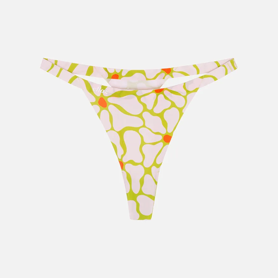 Bralette cuello redondo   Tanga G String (Flower)