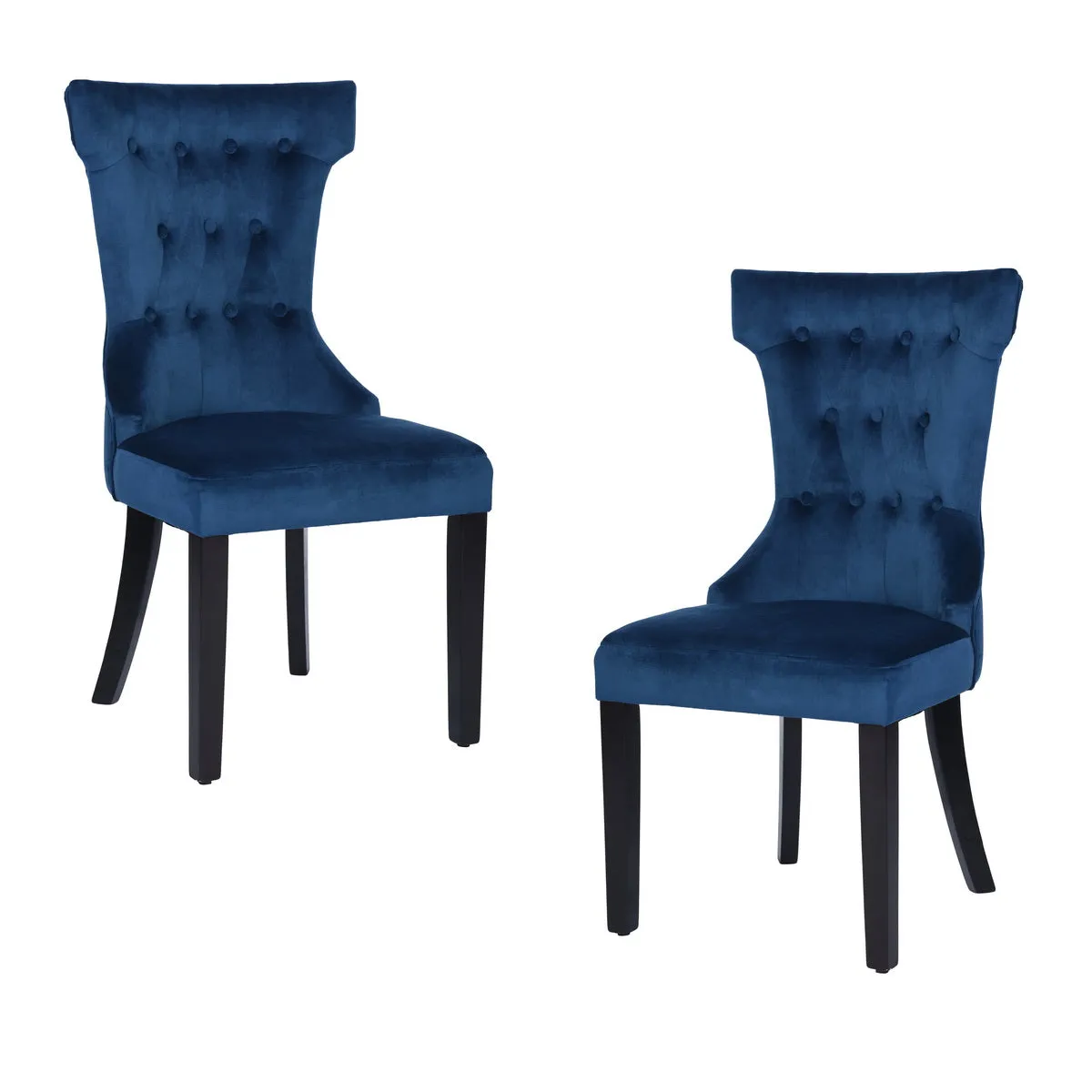 Brand new HouseinBox Velvet Dining/Side Chairs with Deep Tufting Set of 2 Queen Chairs, Blue, Retails $451 W/Tax!