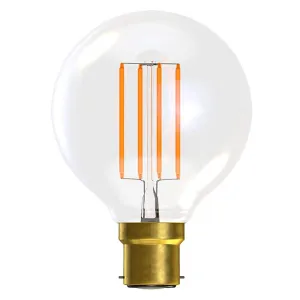 British Electric Lamps BEL 80mm LED Globe 240V 4W (40W) B22d Clear Dimmable