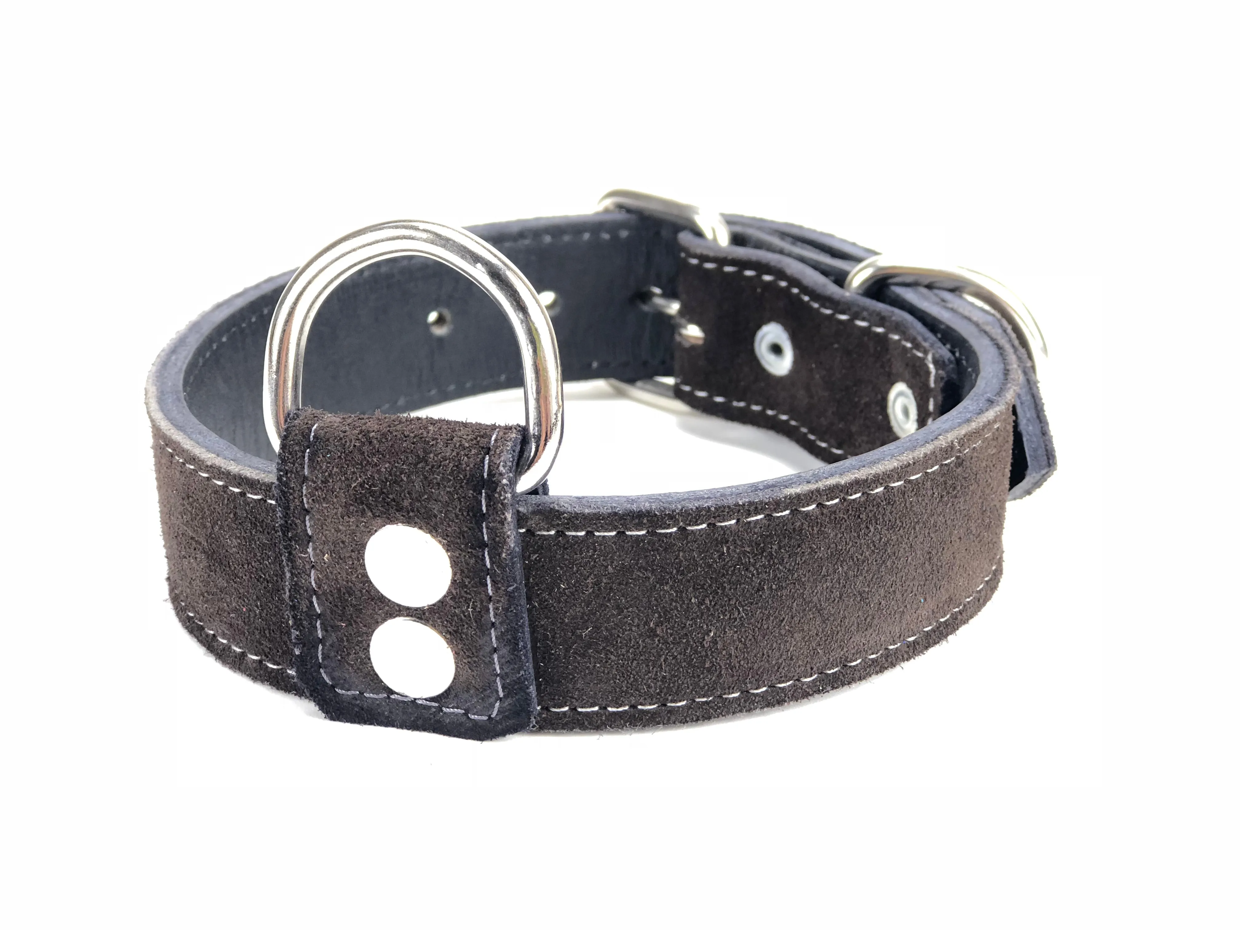 Brown Suede Dog Collar DC73