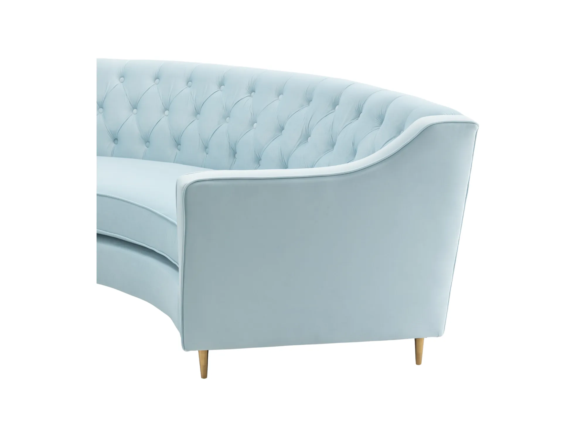 BUCKHEAD CURVED SOFA - ICE BLUE