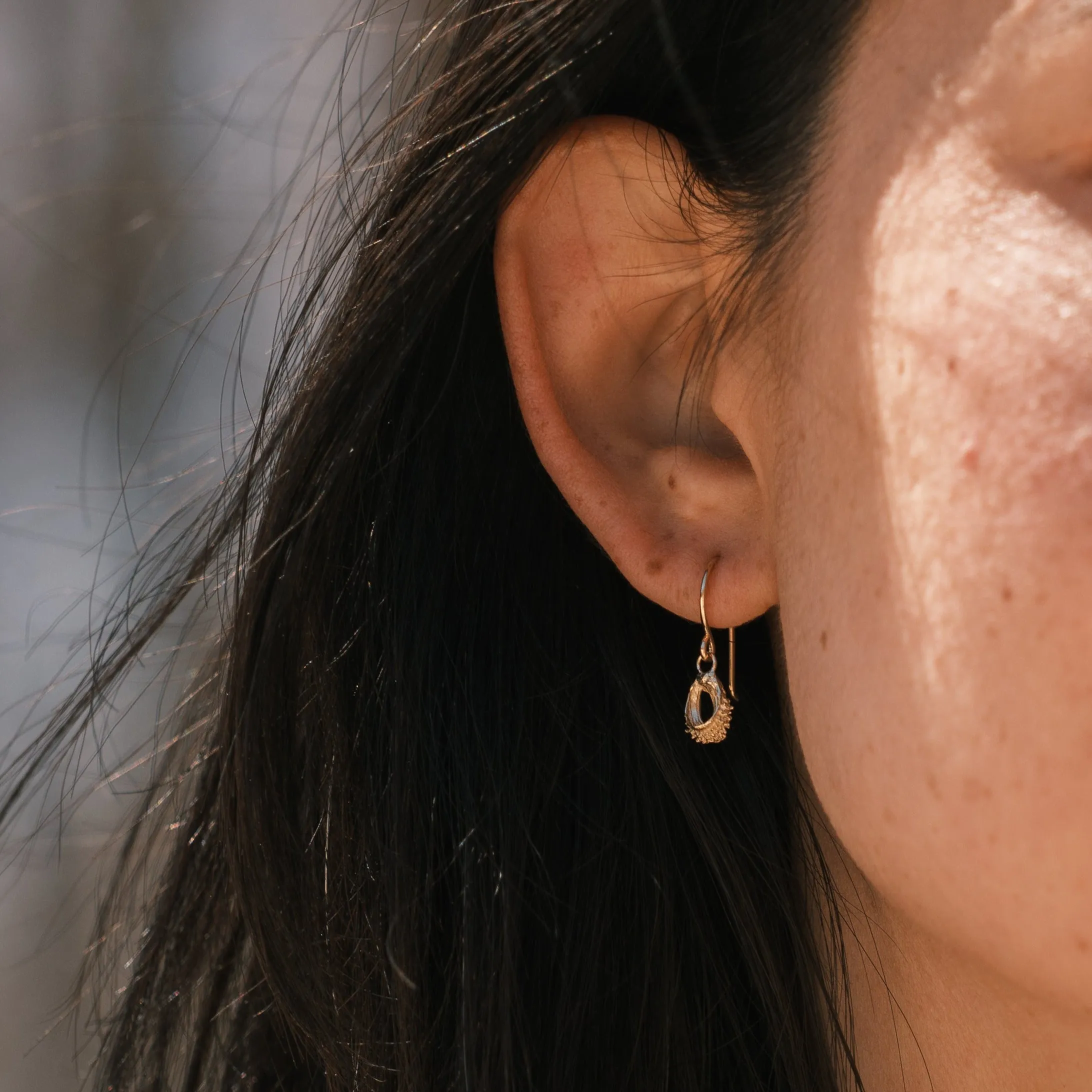 calendula seed earrings