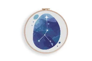 Cancer Zodiac Cross Stitch Pattern #1249