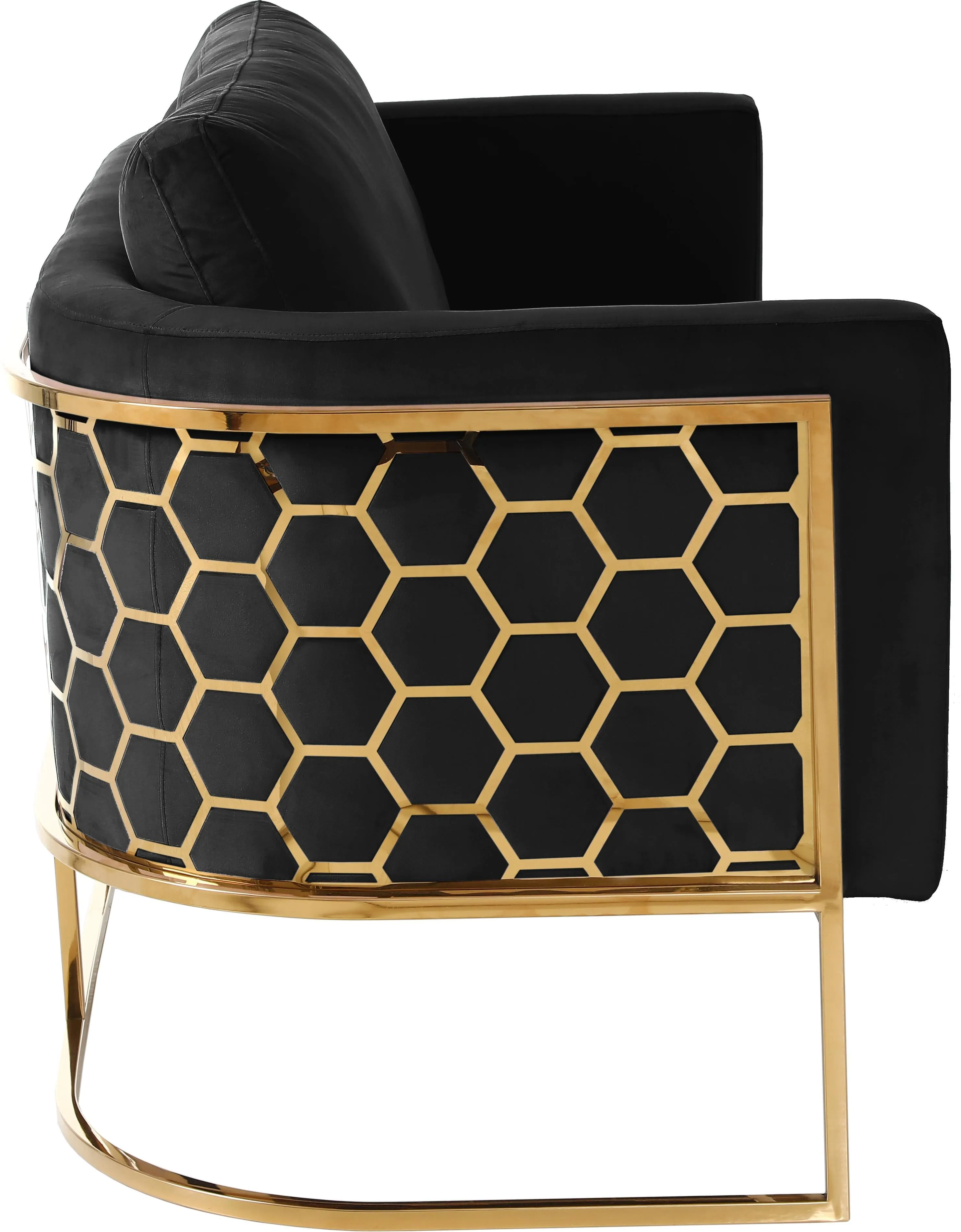 Casa Black Velvet Sofa