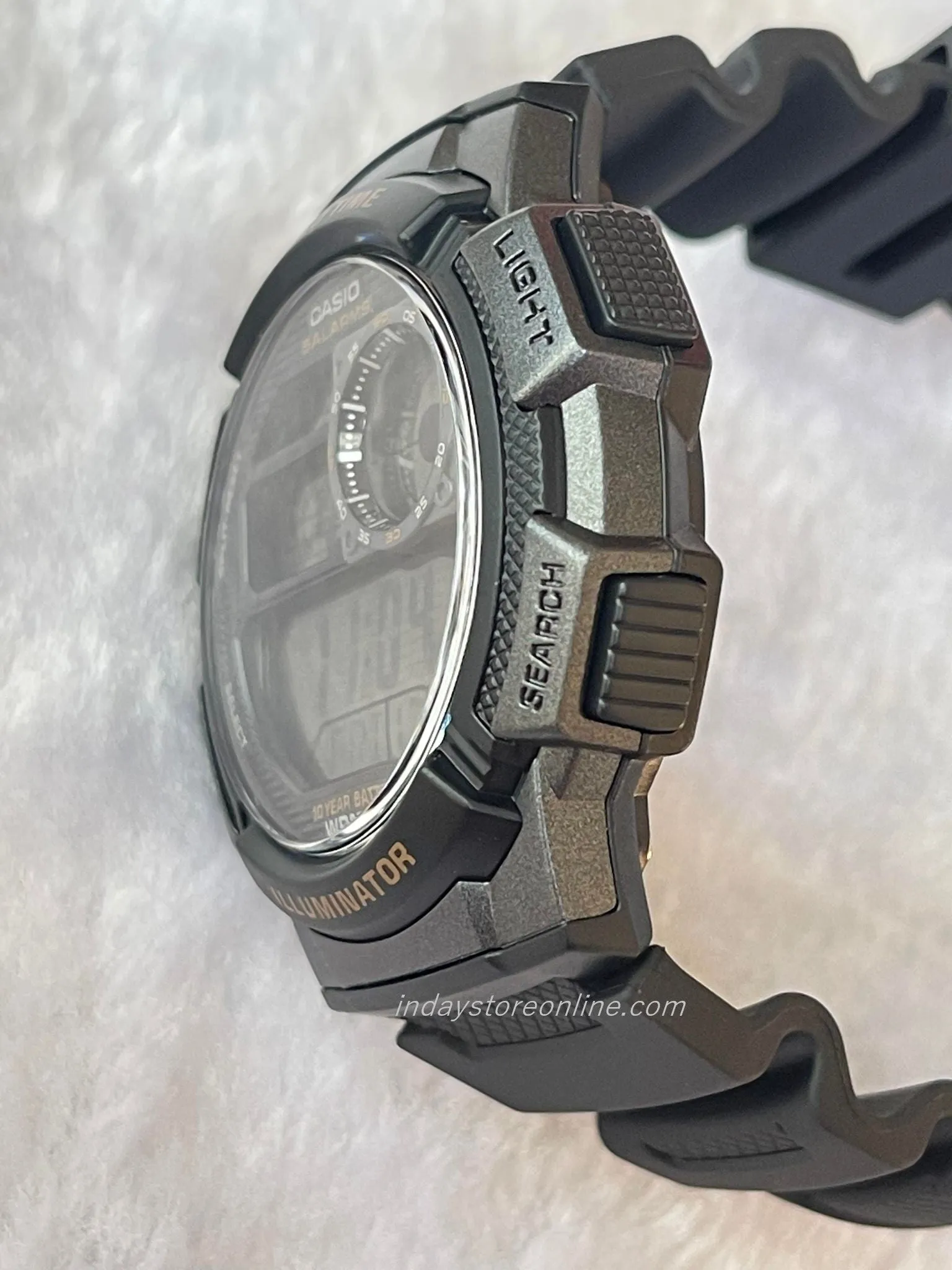 Casio Digital Men's Watch AE-1000W-1A 10-Year Battery Life Black Resin Strap