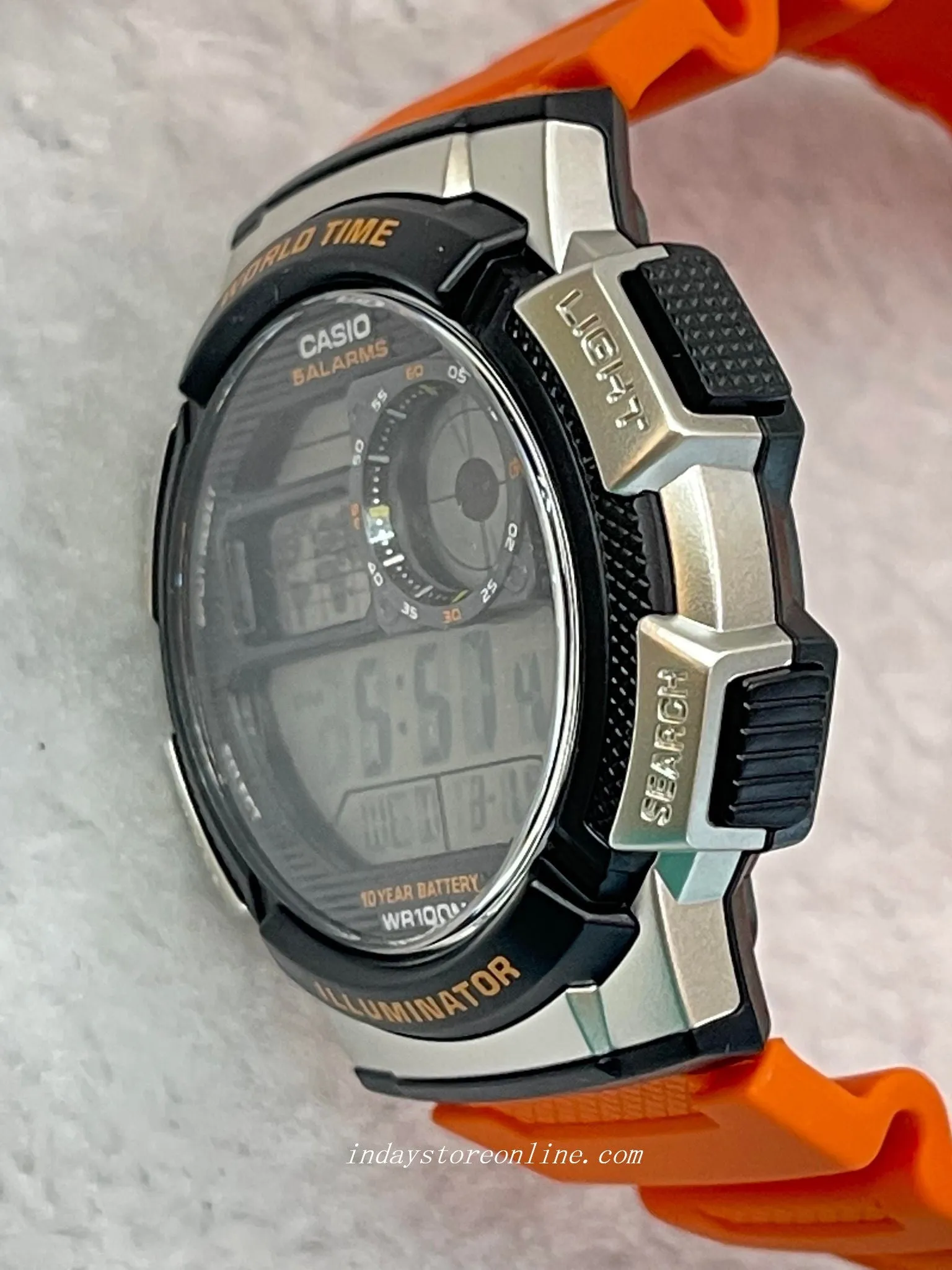 Casio Digital Men's Watch AE-1000W-4B Digital Orange Color Resin Band Resin Glass Battery Life: 10 Years