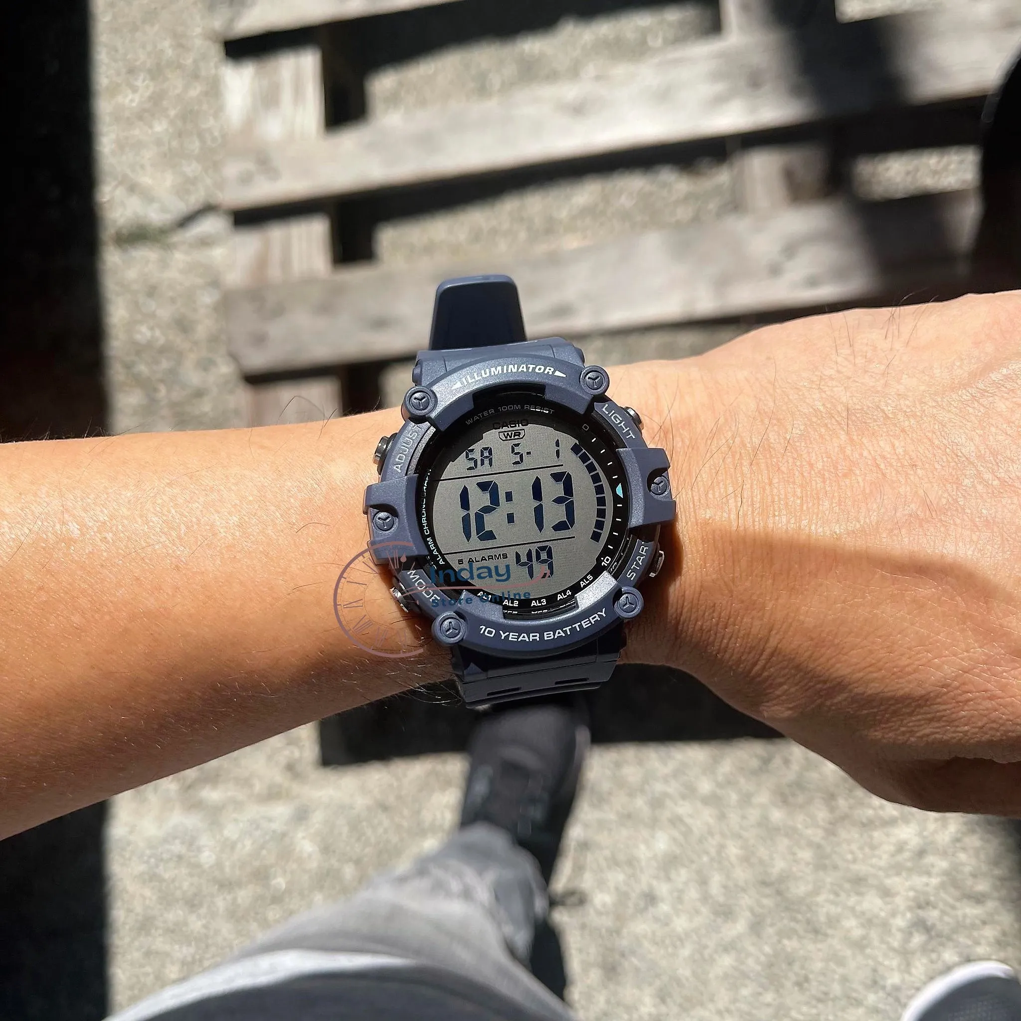 Casio Digital Men's Watch AE-1500WH-2A Digital Resin Band Resin Glass Battery Life: 10 Years