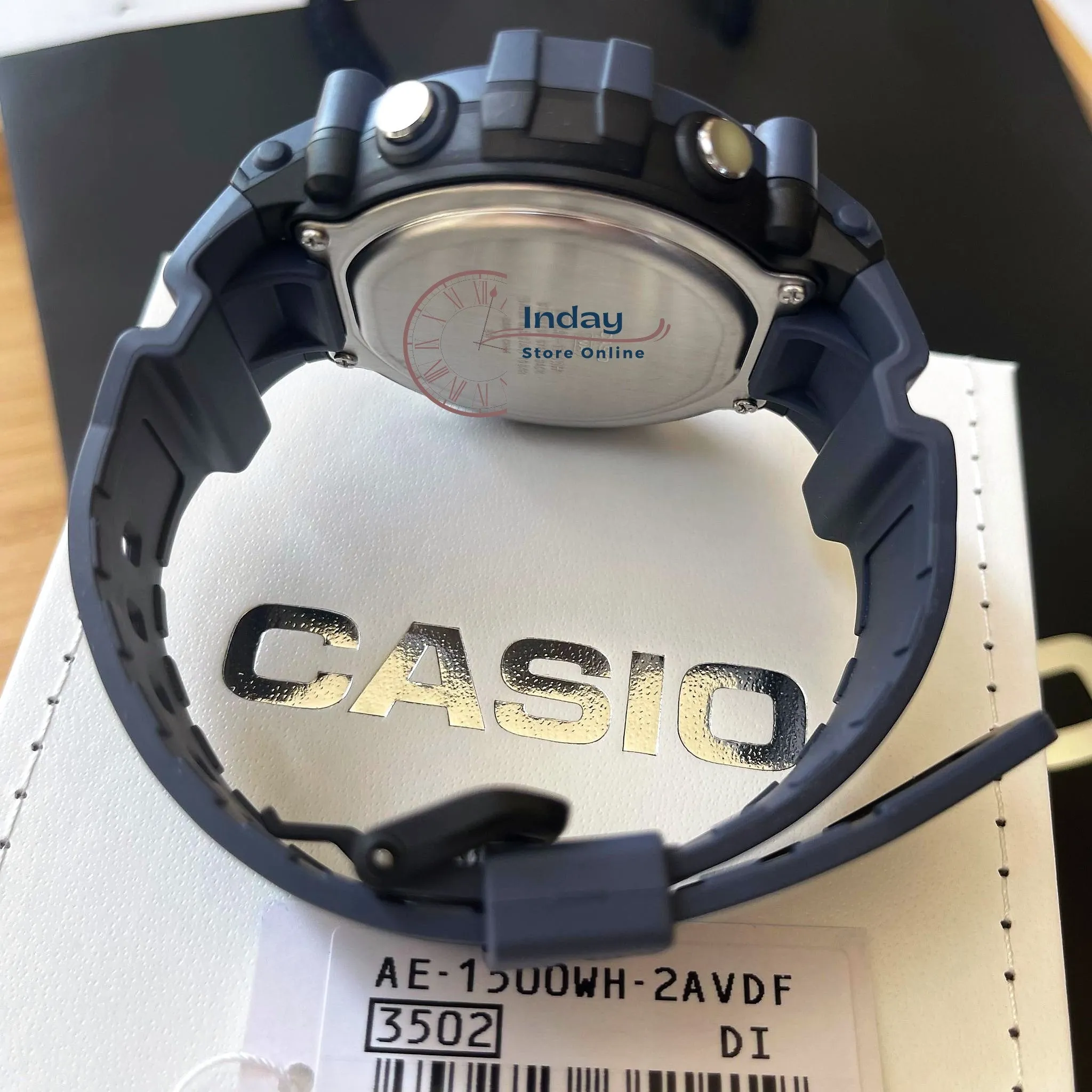 Casio Digital Men's Watch AE-1500WH-2A Digital Resin Band Resin Glass Battery Life: 10 Years