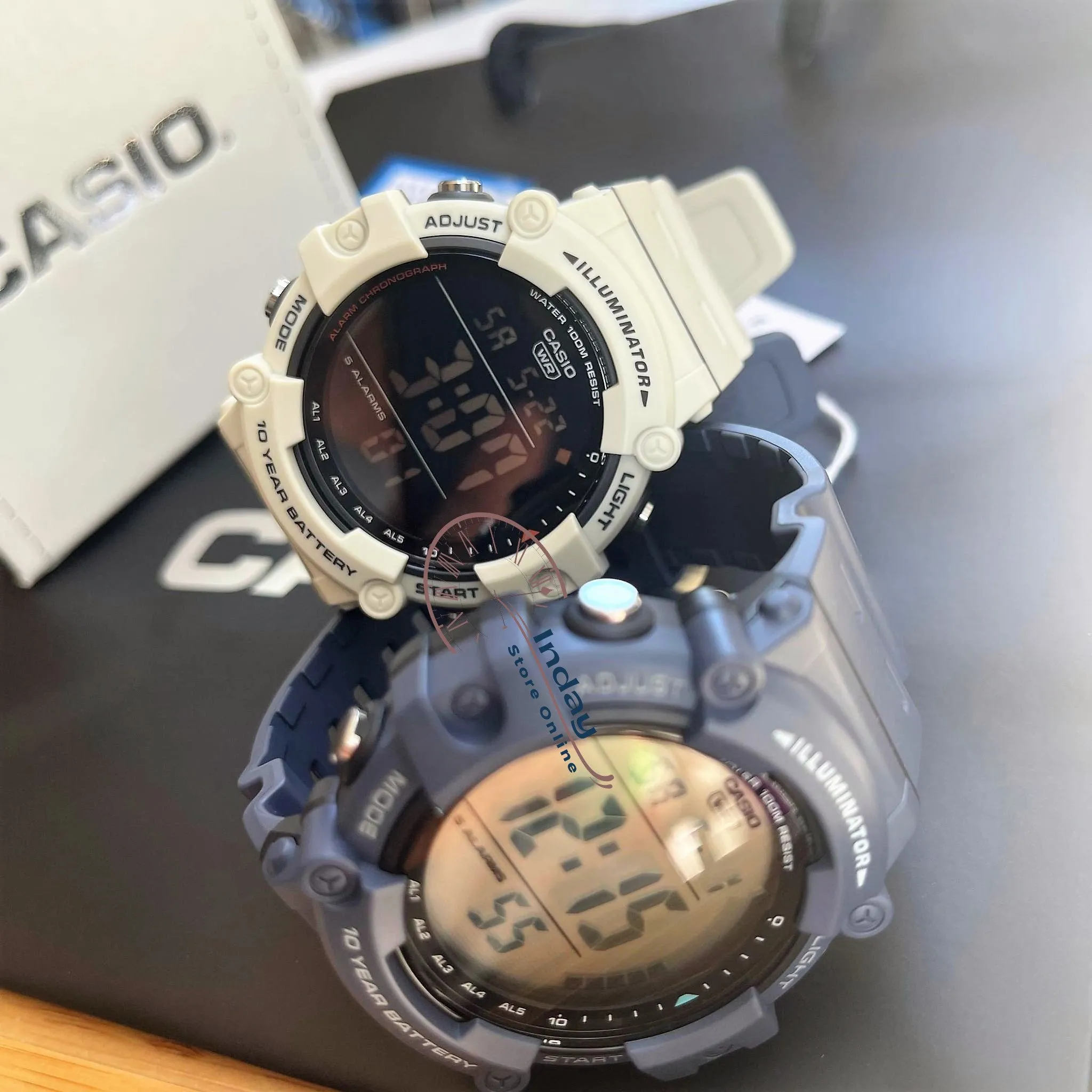 Casio Digital Men's Watch AE-1500WH-2A Digital Resin Band Resin Glass Battery Life: 10 Years