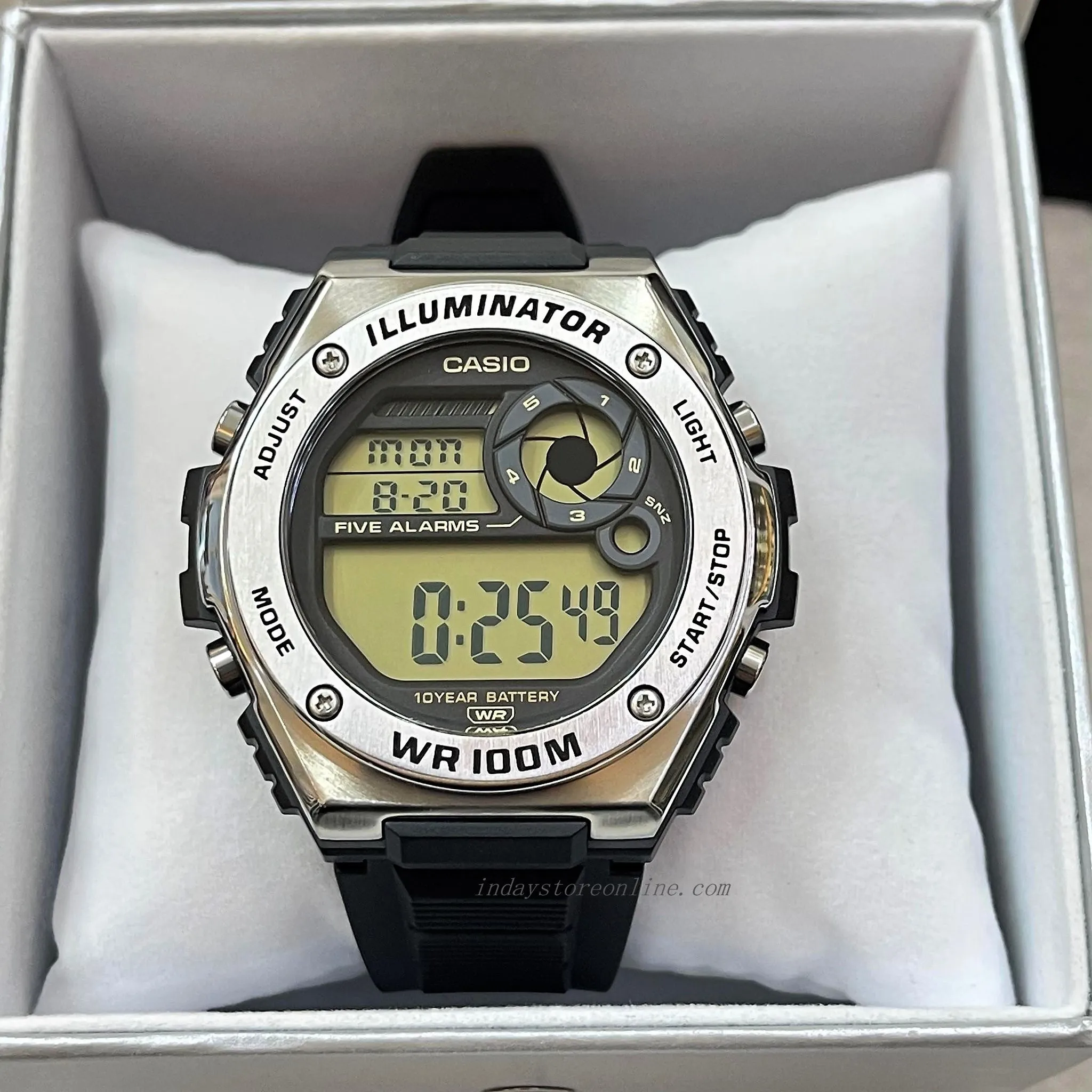 Casio Digital Men's Watch MWD-100H-9A Digital Resin Band Resin Glass Battery Life: 10 years