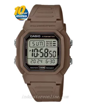 Casio Digital  Men's Watch W-800H-5A Digital Resin Band Resin Glass Battery Life: 10 years