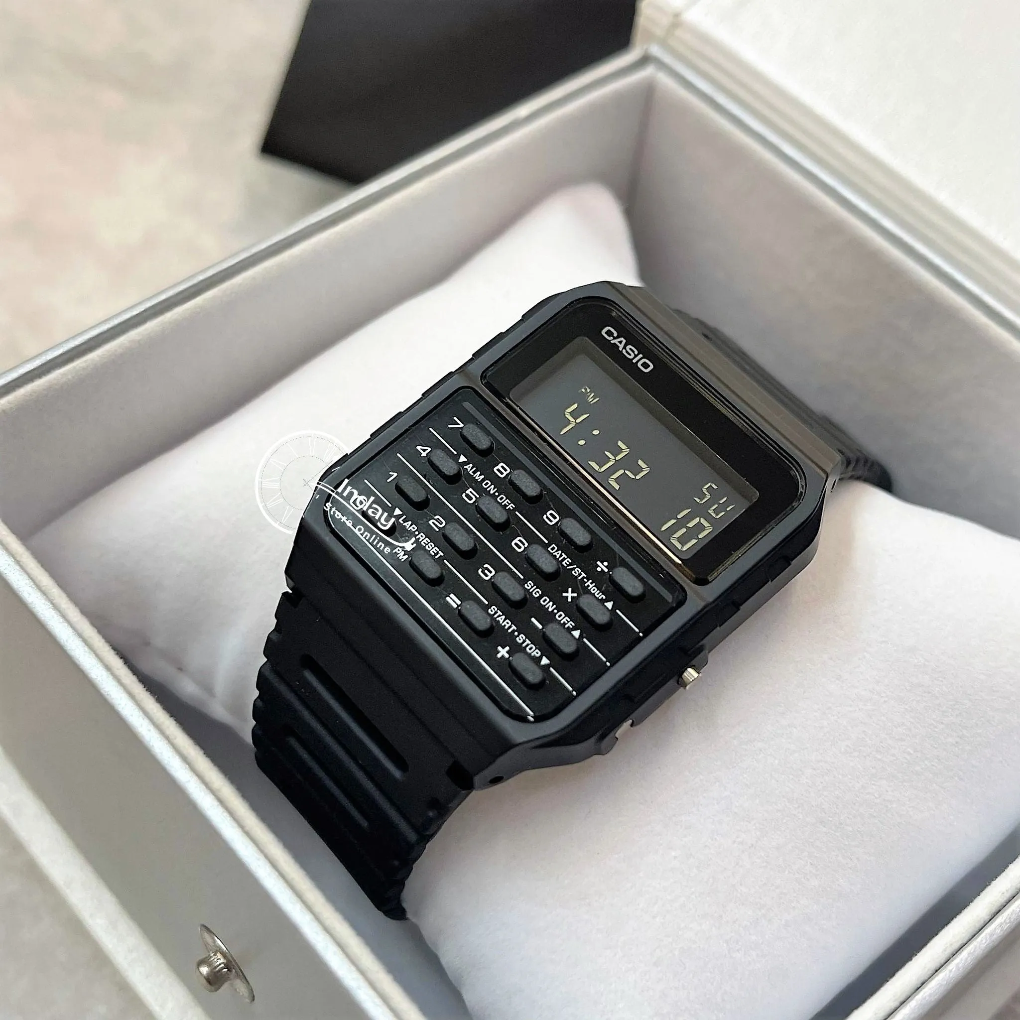 Casio Digital Unisex Watch CA-53WF-1B Calculator Black Color Resin Strap Battery Life 5-Years