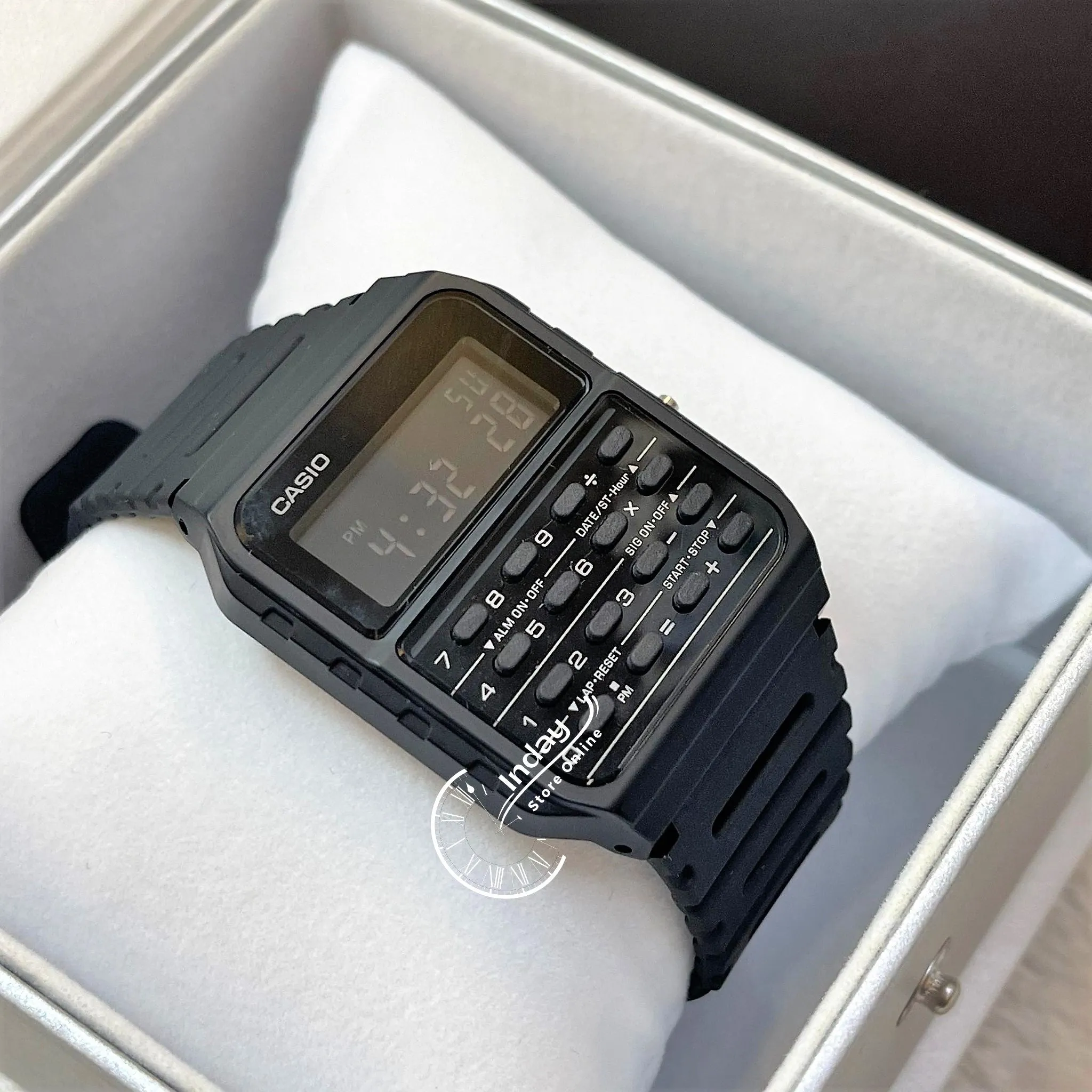 Casio Digital Unisex Watch CA-53WF-1B Calculator Black Color Resin Strap Battery Life 5-Years