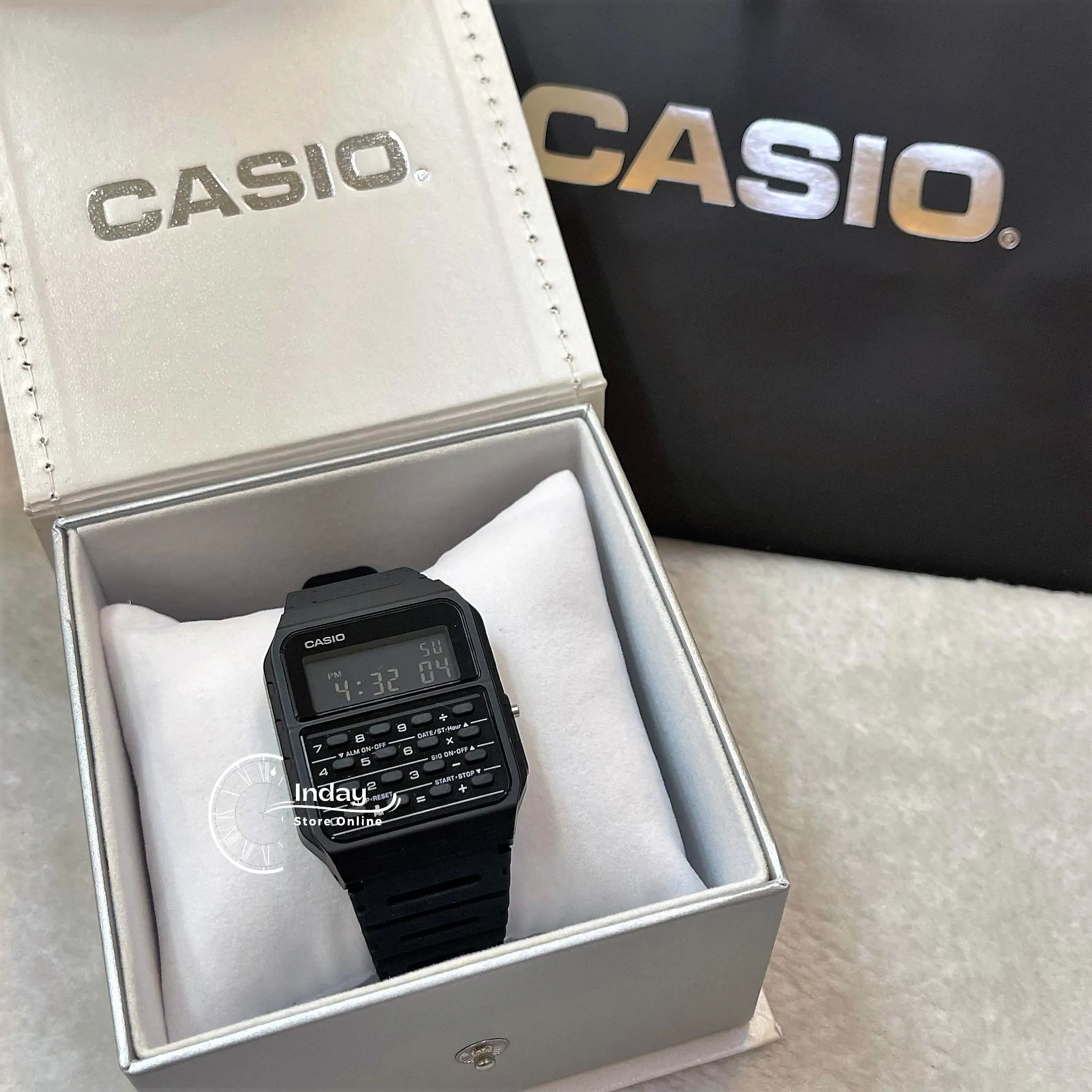 Casio Digital Unisex Watch CA-53WF-1B Calculator Black Color Resin Strap Battery Life 5-Years