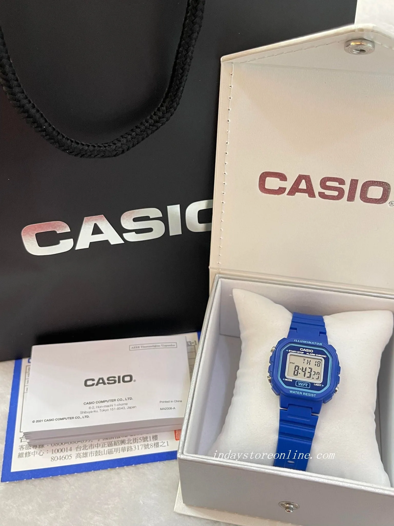Casio Digital Women's Watch LA-20WH-2A Digital Blue Color Resin Band Resin Glass