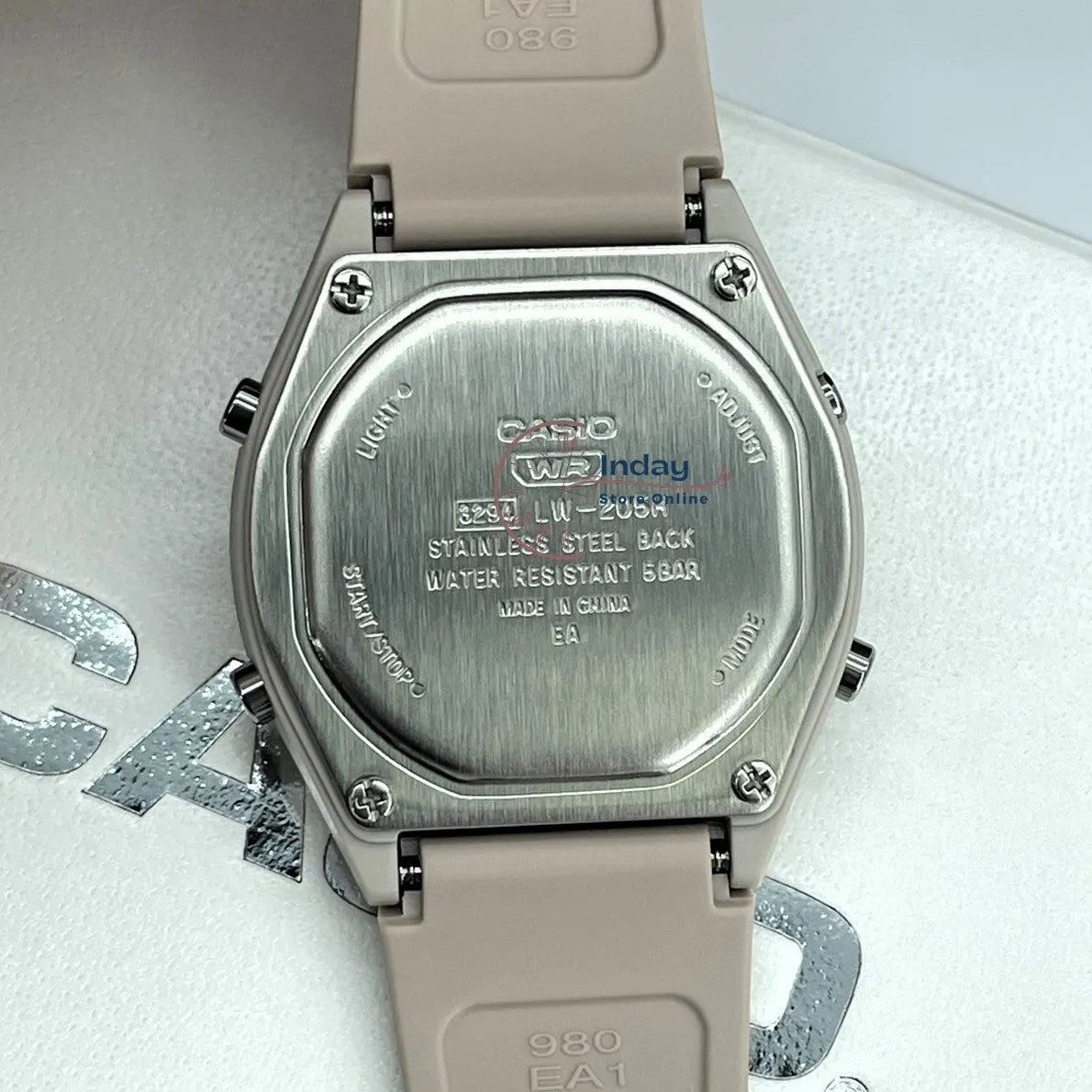 Casio Digital Women's Watch LW-205H-4A Digital Resin Band Resin Glass