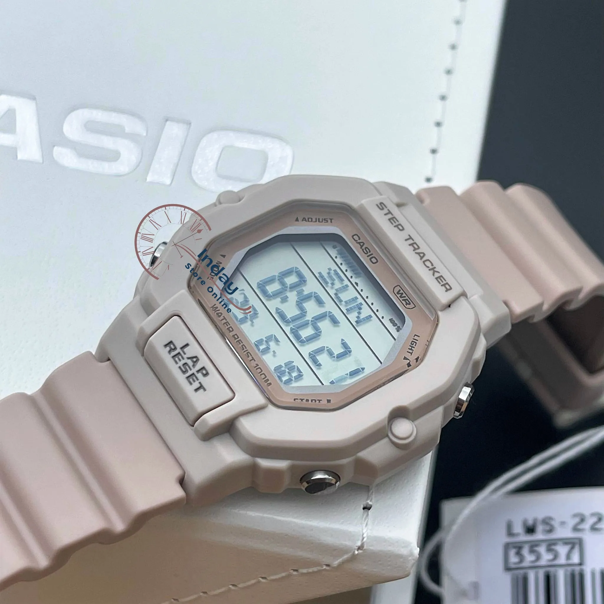 Casio Digital Women's Watch LWS-2200H-4A Pink Color Resin Strap