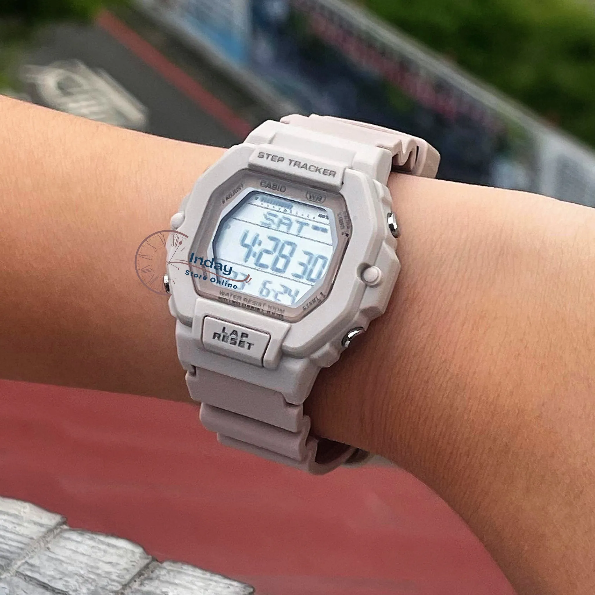 Casio Digital Women's Watch LWS-2200H-4A Pink Color Resin Strap