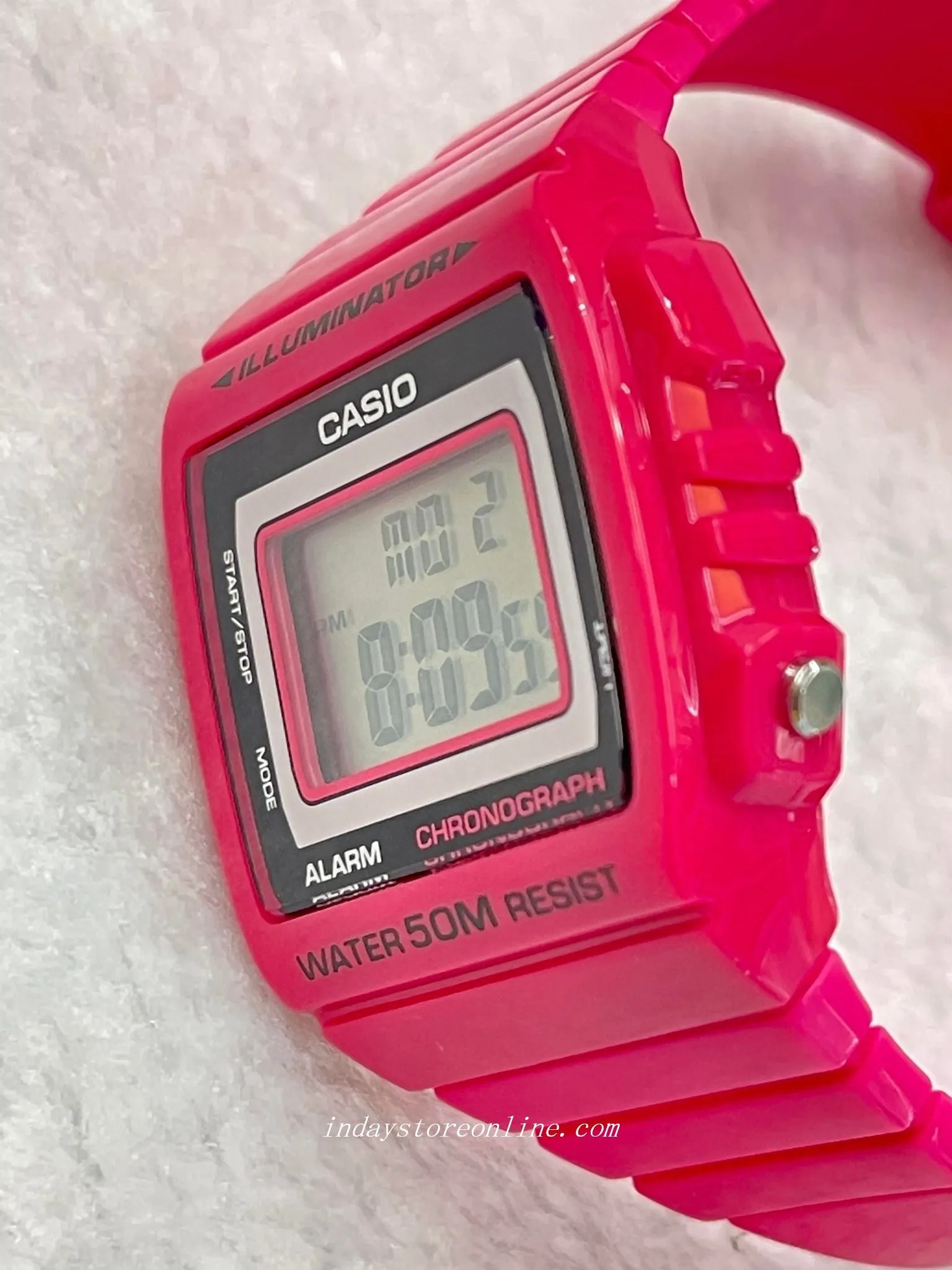 Casio Digital Women's Watch W-215H-4A Digital Resin Band Resin Glass Battery Life: 7 years